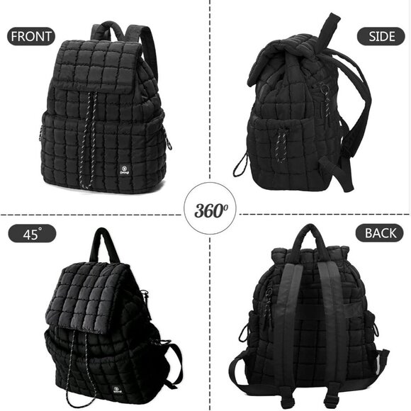 Women\'s Black Lightweight Hiker Pack Drawstring Imported Padding Backpacks main image 3